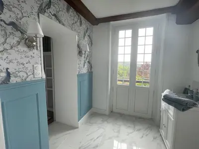 Cuisine ou kitchenette dans l'établissement Le Manoir de Sainte-Aulde