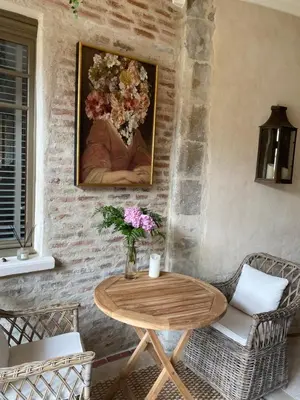 Coin salon dans l'établissement Les Hortensias