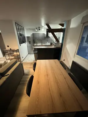 Cuisine ou kitchenette dans l'établissement Appartement Cosy dans le coeur de Witry-les-Reims