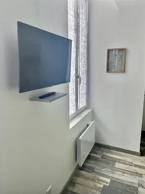 Télévision ou salle de divertissement dans l'établissement Le Jard