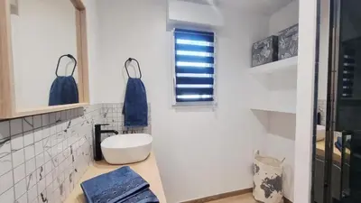 Salle de bains dans l'établissement Superbe Maison avec jardin