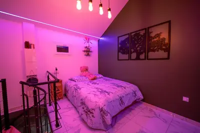 Un ou plusieurs lits dans un hébergement de l'établissement L'Elixir d'Amour Love Room proche Disneyland