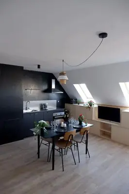 Cuisine ou kitchenette dans l'établissement E centre ville professeur langevin spacieux cosy