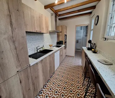 Cuisine ou kitchenette dans l'établissement La Jacquerie