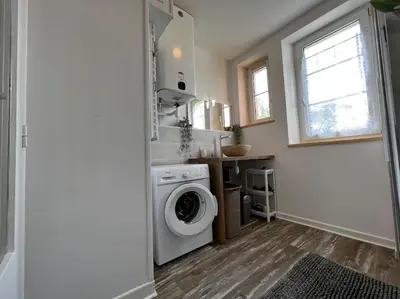 Cuisine ou kitchenette dans l'établissement Grand F2 proche du centre ville.