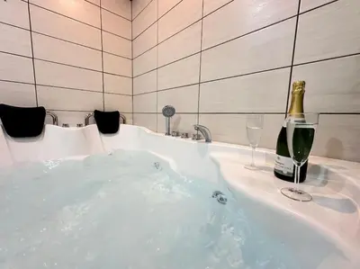 Plan de l'établissement E Servagnat T3 luxe avec Sauna Jacuzzi et Hammam