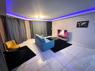 Coin salon dans l'établissement E Servagnat T3 luxe avec Sauna Jacuzzi et Hammam