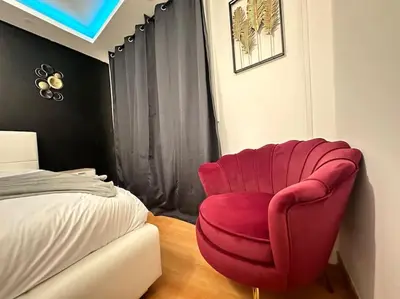 Coin salon dans l'établissement E Servagnat T3 luxe avec Sauna Jacuzzi et Hammam