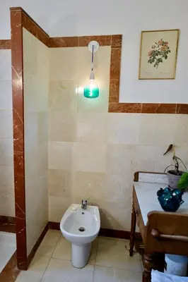 Salle de bains dans l'établissement Maison au cœur des vignes