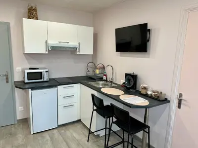 Cuisine ou kitchenette dans l'établissement Studio Millésime