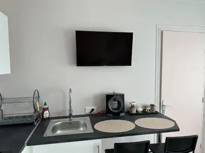 Cuisine ou kitchenette dans l'établissement Studio Millésime