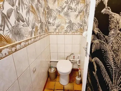 Salle de bains dans l'établissement Gîte chaleureux en plein cœur de la nature avec terrasse, animaux acceptés, proche Val Joly - FR-1-510-183