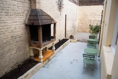 Terrasse ou espace extérieur de l'établissement Studio Paisible 2pers wifi gare