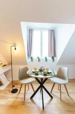 Coin salon dans l'établissement Studio Chaleureux 2 pers wifi