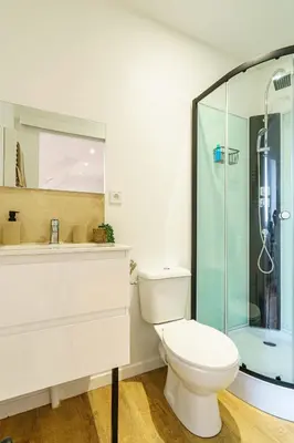Salle de bains dans l'établissement Studio Chaleureux 2 pers wifi