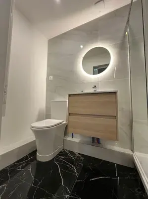 Salle de bains dans l'établissement Charmant Studio Robespierre