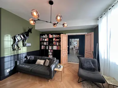 Coin salon dans l'établissement Le SAN - Chambre d'hôtes INCLUSIVE & ÉCORESPONSABLE