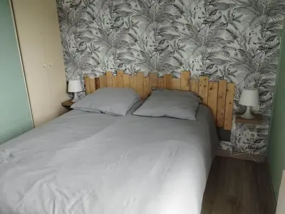 Un ou plusieurs lits dans un hébergement de l'établissement Gîte n°4, en pleine nature, frontalier