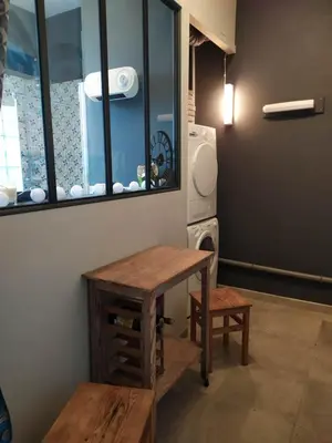 Cuisine ou kitchenette dans l'établissement Le gite du lavoir
