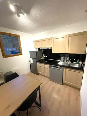 Cuisine ou kitchenette dans l'établissement Gîte au calme en pleine nature