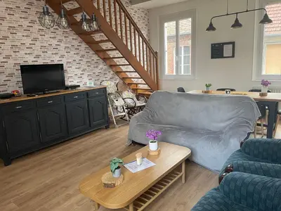 Coin salon dans l'établissement Appartement en centre ville pour 4 personnes