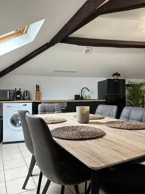 Cuisine ou kitchenette dans l'établissement L appart'