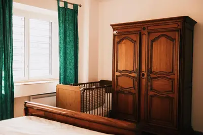 Un ou plusieurs lits dans un hébergement de l'établissement L'Alouette - Appartement 60m2 PMR