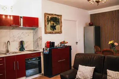 Cuisine ou kitchenette dans l'établissement L'Alouette - Appartement 60m2 PMR