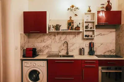 Cuisine ou kitchenette dans l'établissement La Chouette - Appartement 70m2 PMR