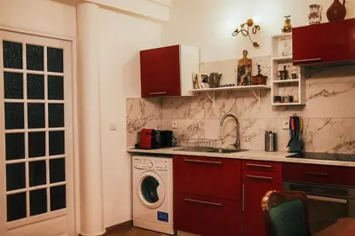 Cuisine ou kitchenette dans l'établissement La Chouette - Appartement 70m2 PMR