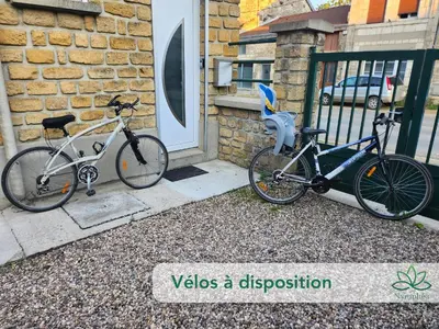 Vélo sur le terrain de l'établissement Logement cocooning 2-4 personnes avec Salle de jeux ou dans les environs