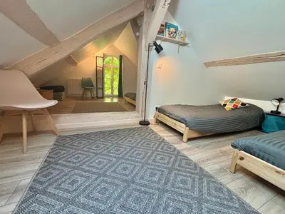 Un ou plusieurs lits dans un hébergement de l'établissement Quiet Cottage Disneyland Paris - Rentaway BnB
