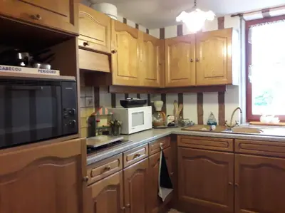 Cuisine ou kitchenette dans l'établissement Gîte de Châteaurenard