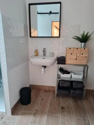 Salle de bains dans l'établissement L'étable