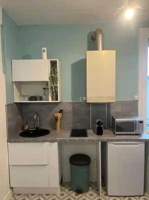 Cuisine ou kitchenette dans l'établissement Appartement cœur de ville