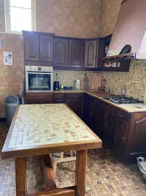Cuisine ou kitchenette dans l'établissement Maison de maître - Les Marizys