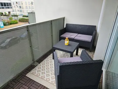 Balcon ou terrasse dans l'établissement Lovely Flat
