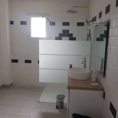 Salle de bains dans l'établissement au p'tit bonheur