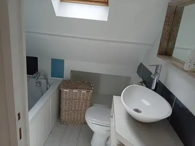 Salle de bains dans l'établissement Gite d'ALTONA