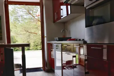 Cuisine ou kitchenette dans l'établissement Gite d'ALTONA