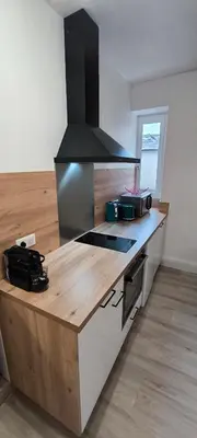 Cuisine ou kitchenette dans l'établissement Studio vue Cathédrale Laon