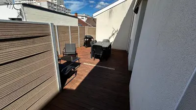 Balcon ou terrasse dans l'établissement Chez Brunella Reims centre avec parking
