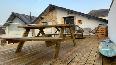 Balcon ou terrasse dans l'établissement Au cœur des Vignes