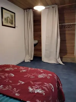 Un ou plusieurs lits dans un hébergement de l'établissement Gîte LE LOFT chez Judith et Neiges