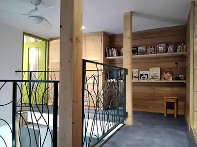 Cuisine ou kitchenette dans l'établissement Gîte LE LOFT chez Judith et Neiges