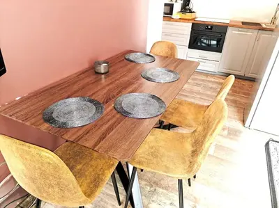 Cuisine ou kitchenette dans l'établissement Suite Chanzy 69