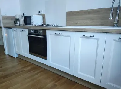 Cuisine ou kitchenette dans l'établissement Le relais Napoléon