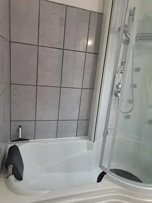 Salle de bains dans l'établissement Charme de la campagne