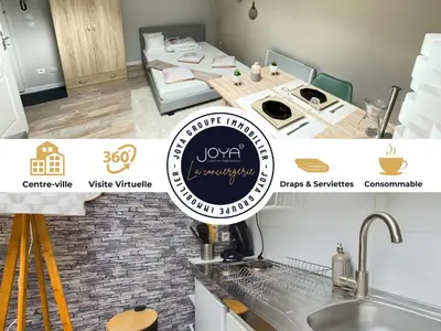 Cuisine ou kitchenette dans l'établissement Le Cocoon Romillon
