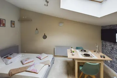 Un ou plusieurs lits dans un hébergement de l'établissement Le Cocoon Romillon